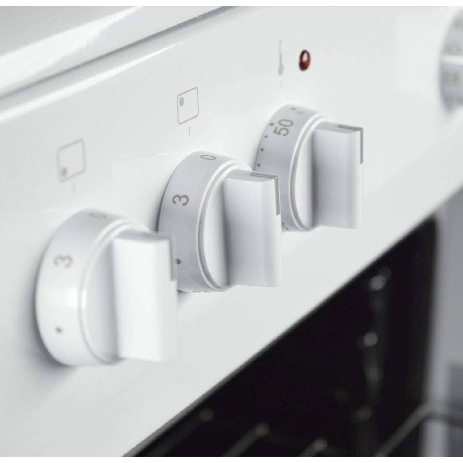 Amica AFC1530WH Freestanding Electric Cooker with Ceramic Hob, Conventional Oven, 50cm wide, White full image
