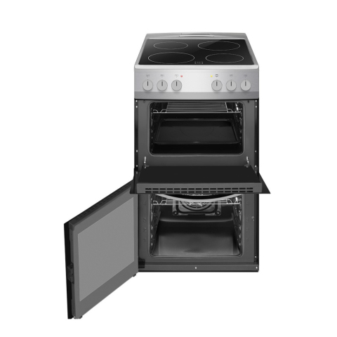AMICA AFC502SS 50 cm Electric Ceramic Cooker - Black & Stainless Steel