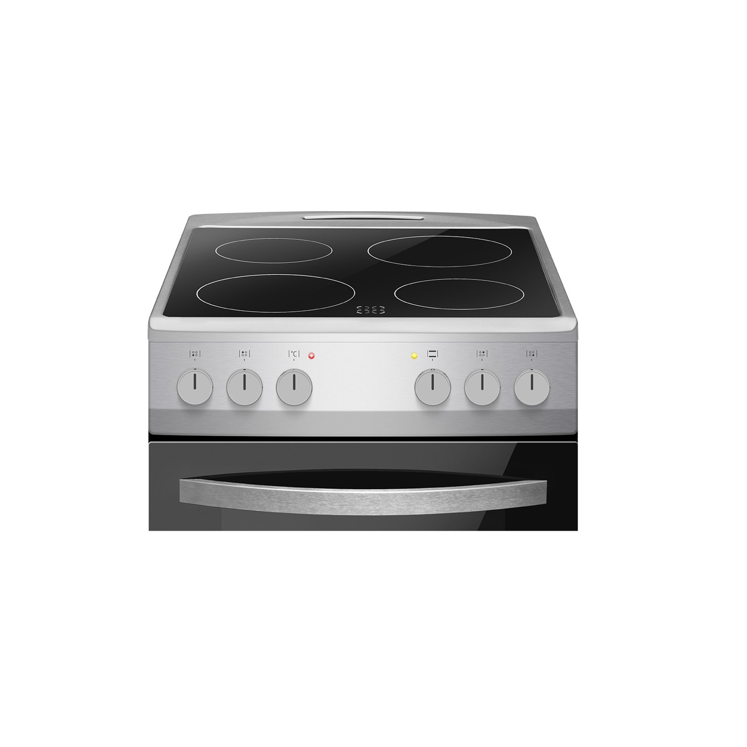 AMICA AFC502SS 50 cm Electric Ceramic Cooker - Black & Stainless Steel full image