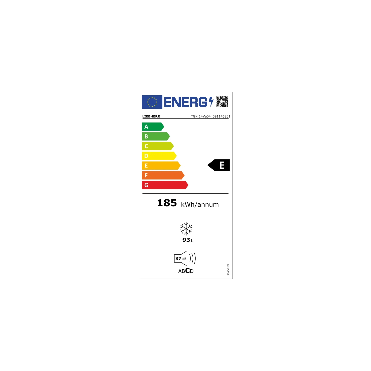 Liebherr TGN14Ve04 Pure Nofrost Under counter freezer white full image