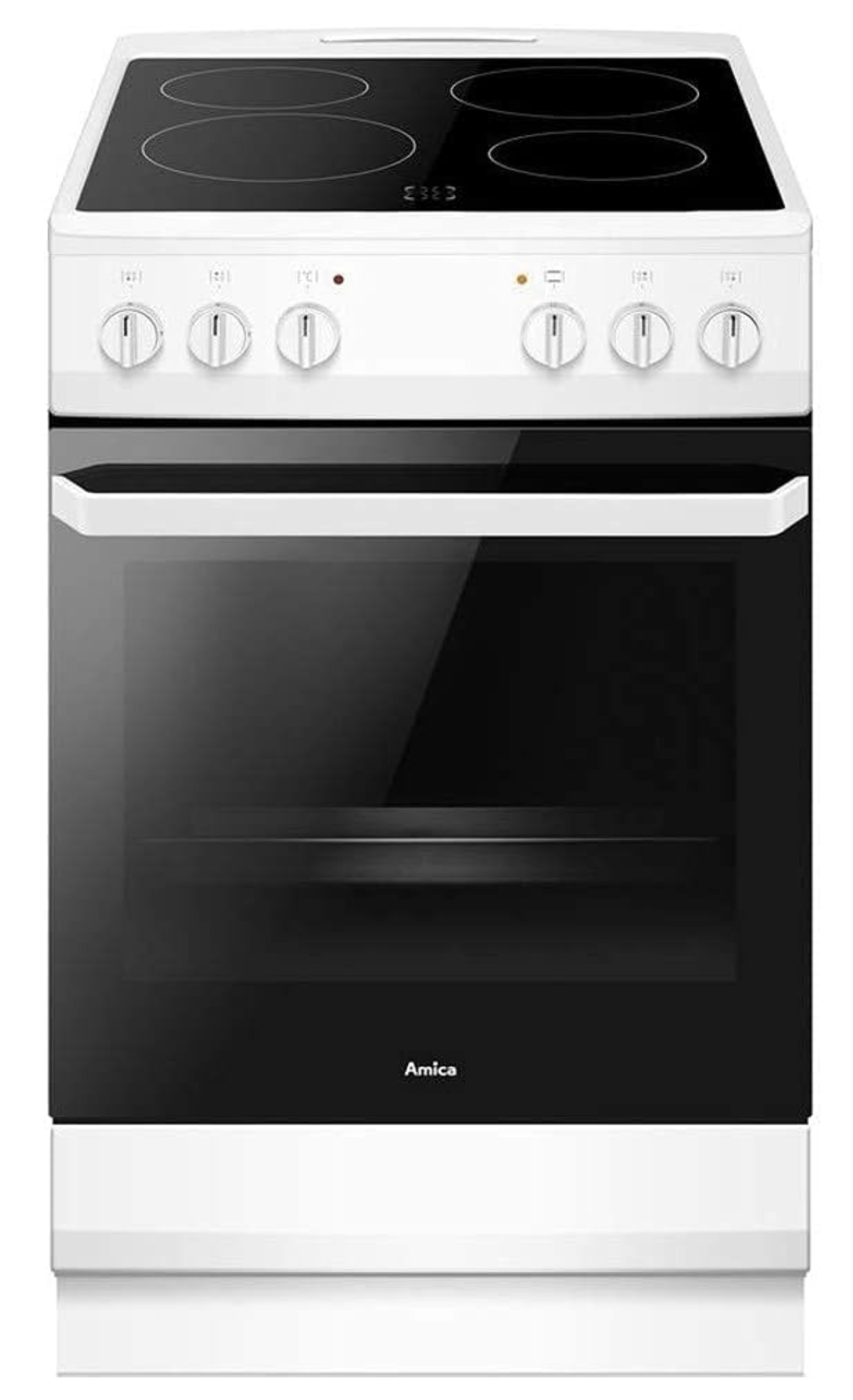 Amica AFC1530WH Freestanding Electric Cooker with Ceramic Hob, Conventional Oven, 50cm wide, White thumbnail image