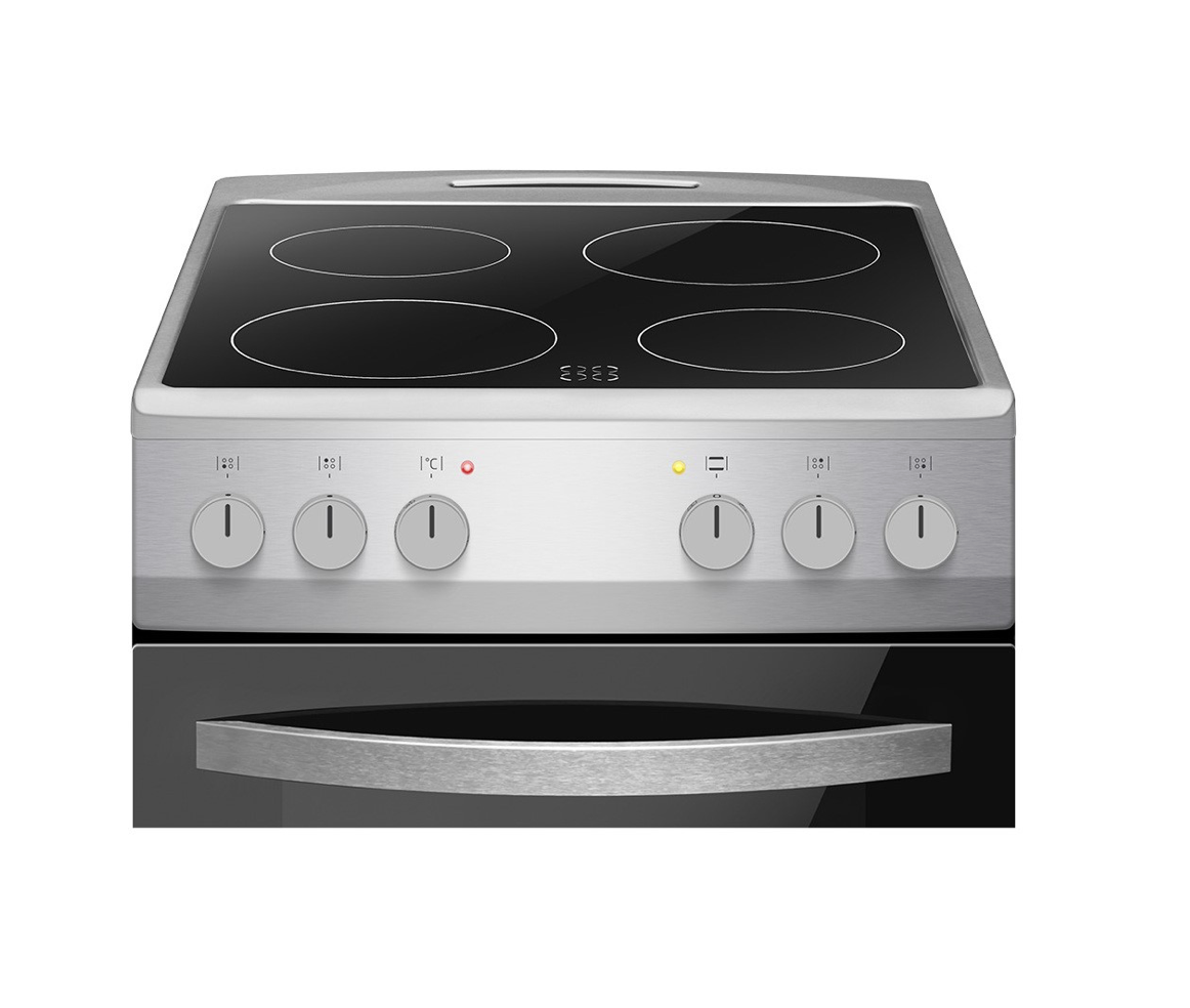 AMICA AFC502SS 50 cm Electric Ceramic Cooker - Black & Stainless Steel thumbnail image