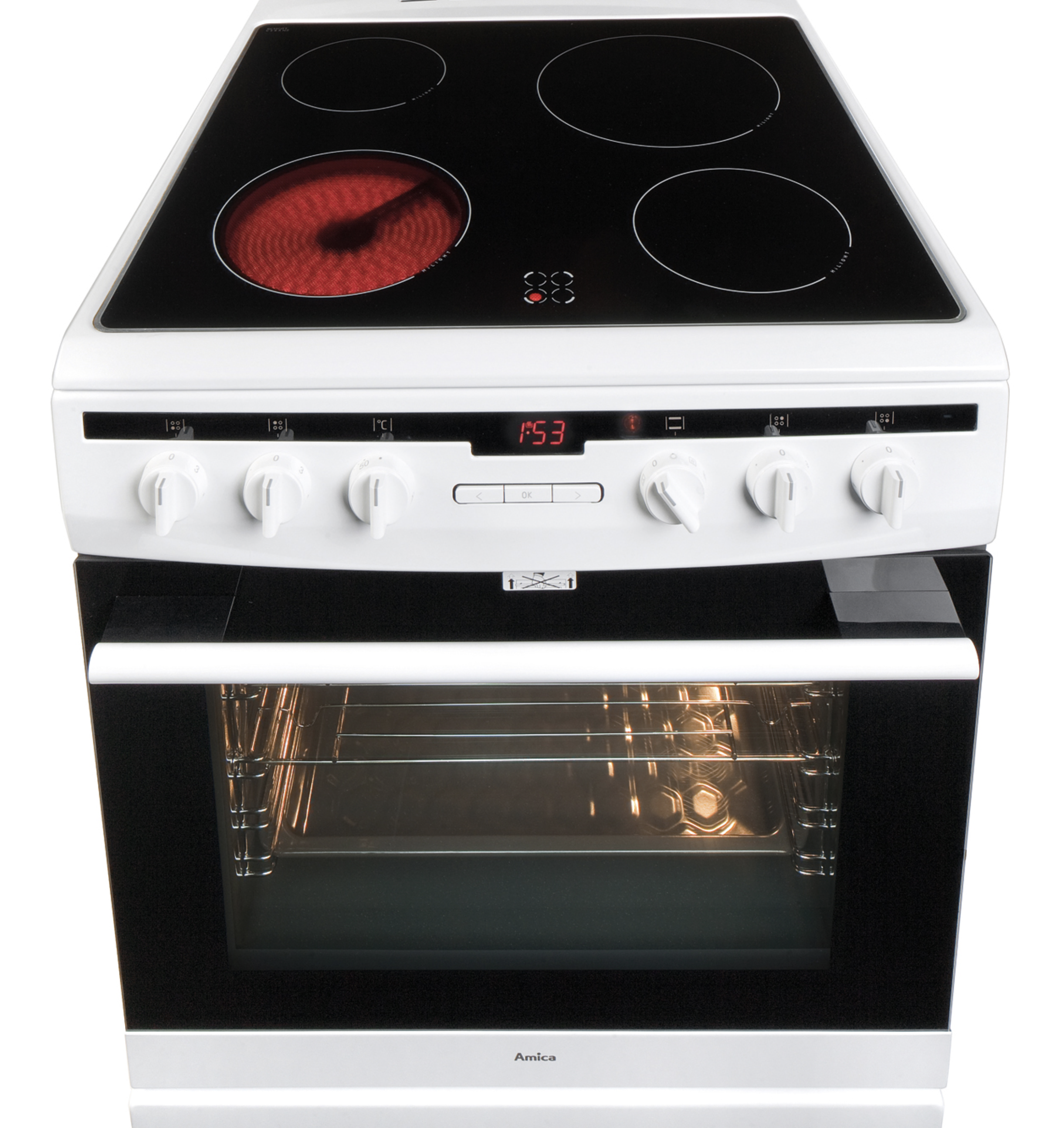 AMICA 608CE2TAW 60cm freestanding electric cooker with ceramic hob thumbnail image