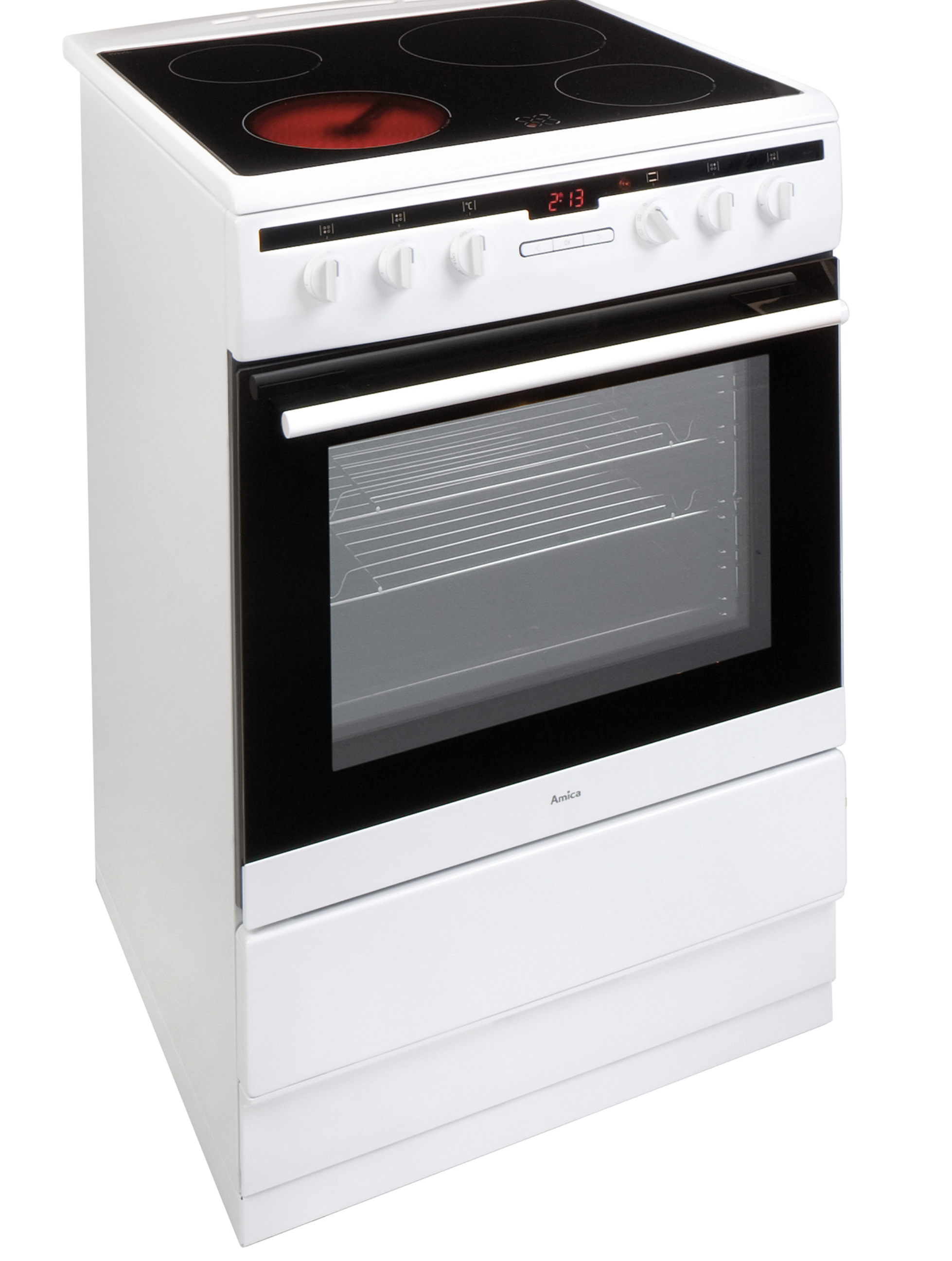 AMICA 608CE2TAW 60cm freestanding electric cooker with ceramic hob thumbnail image